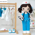 Doctor & Nurse Crochet Pattern, Amigurumi Dol, PDF Pattern