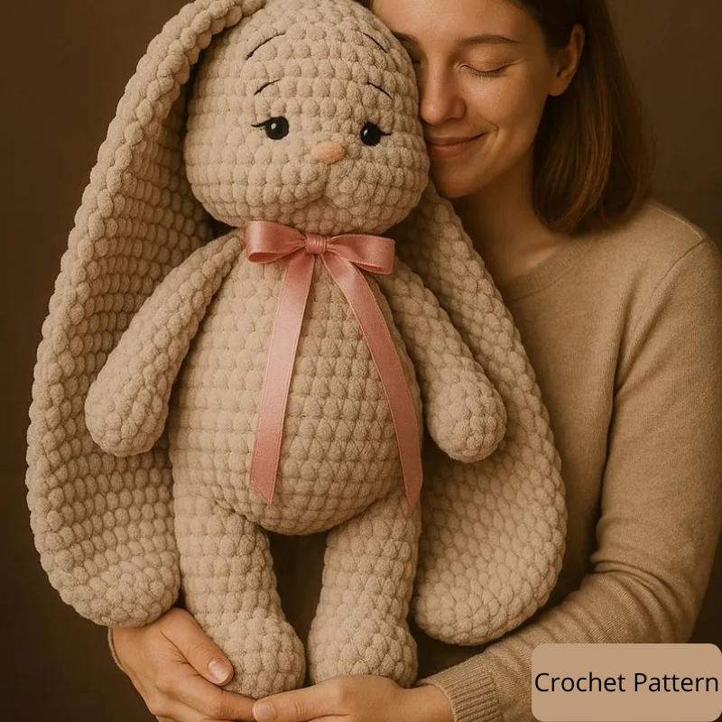 Floppy Bunny Crochet Pattern: Amigurumi Rabbit(PDF Pattern)