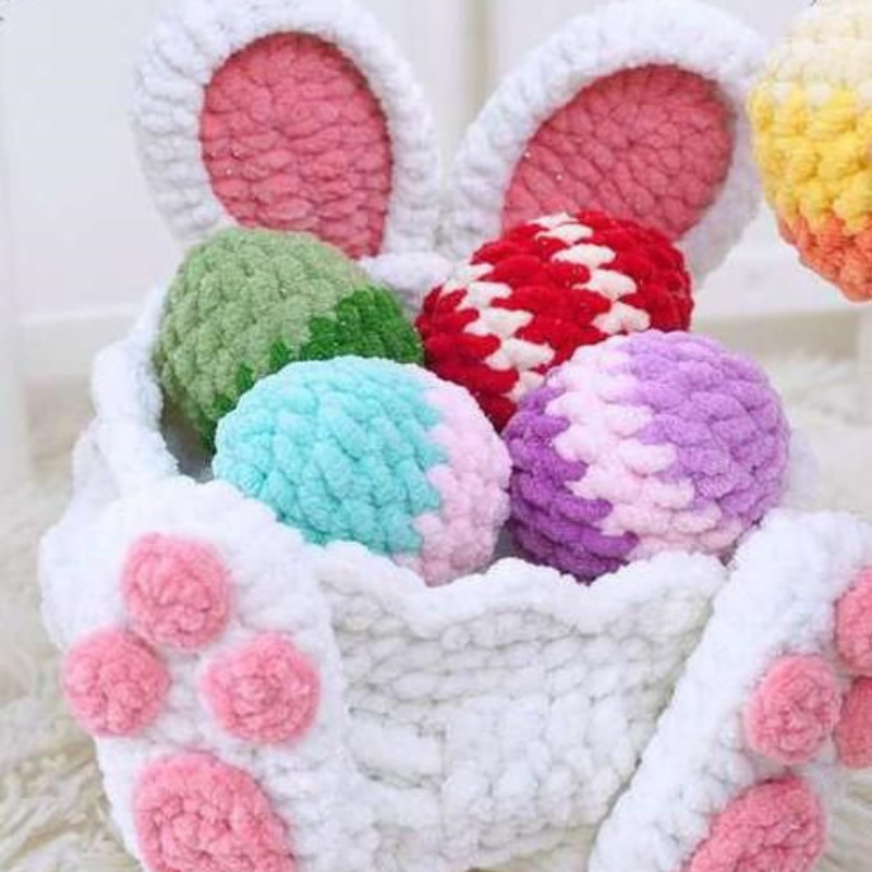 Bunny & Egg Basket Crochet Patterns Bundle (PDF Pattern)