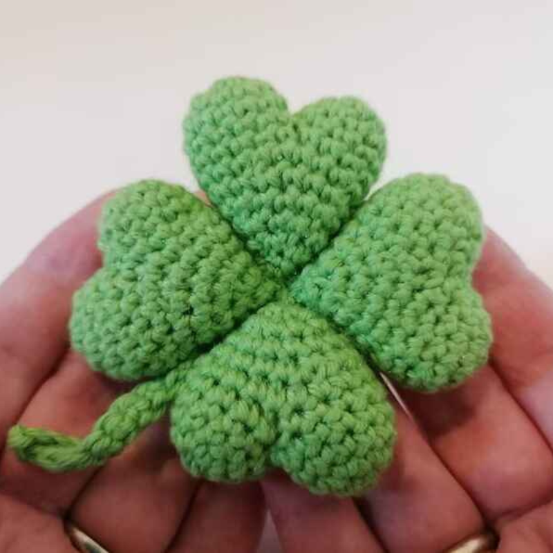 Crochet PATTERN Four Leaf Clover Amigurumi • PDF in English