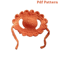 Crochet cat hat pattern, flower hat (PDF Pattern)