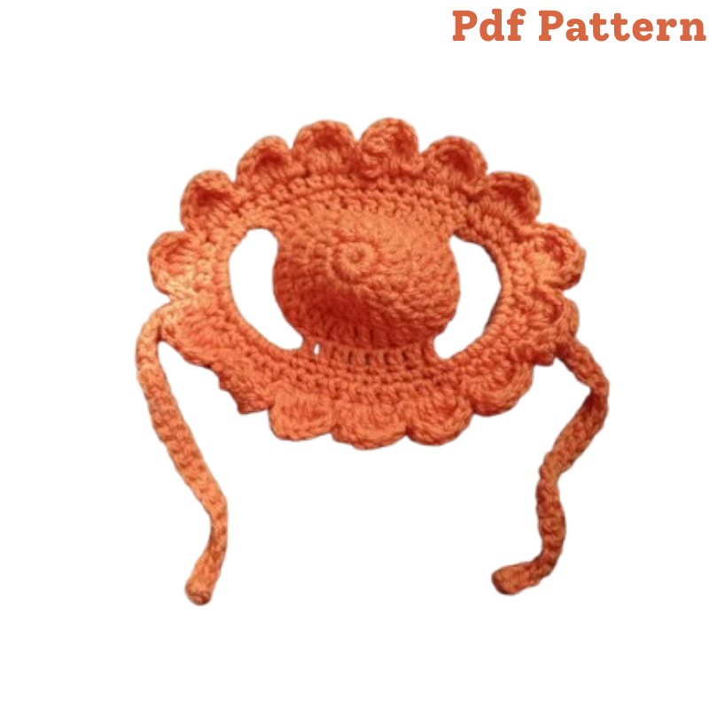 Crochet cat hat pattern, flower hat (PDF Pattern)