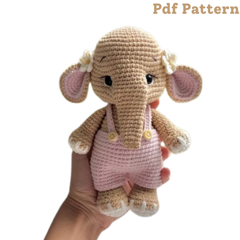 Crochet Little Elephant pattern (PDF Pattern)