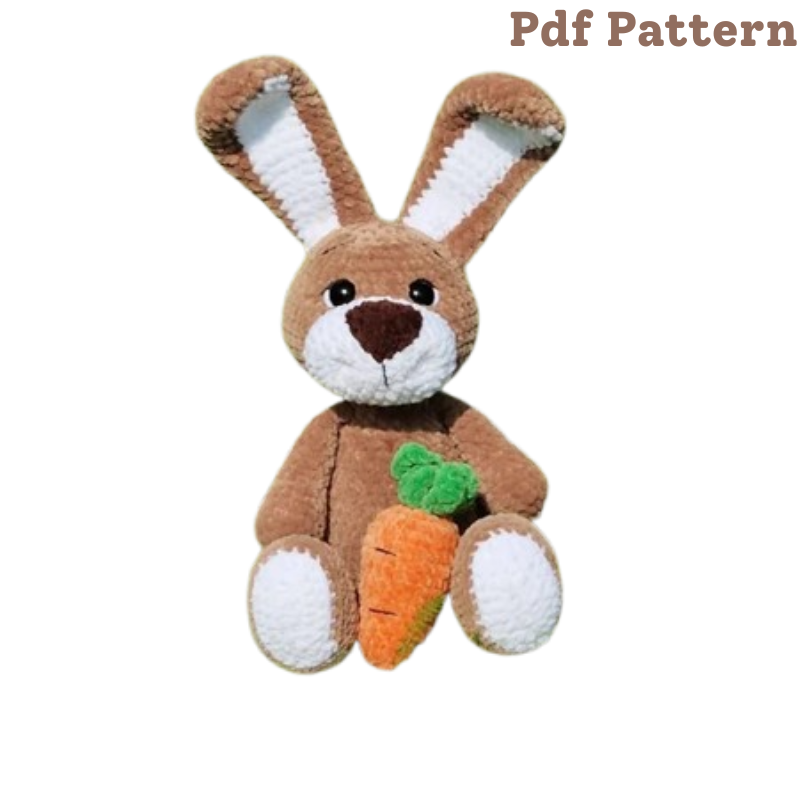bunny crochet pattern english and german, (pdf pattern)