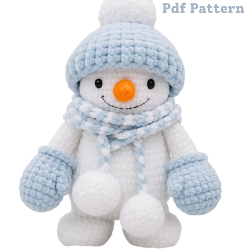 Plush Snowman Crochet (Pattern PDF)