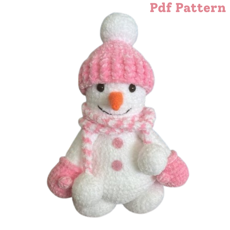 Plush Snowman Crochet (Pattern PDF)