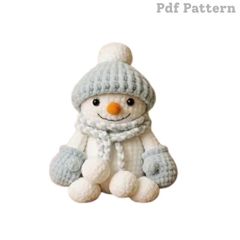 Plush Snowman Crochet (Pattern PDF)