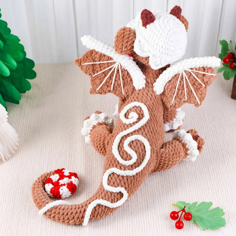 Gingerbread Dragon Crochet Pattern Christmas Crochet PDF Pattern