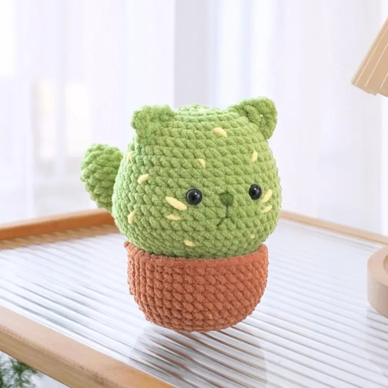 Cactus Cat Crochet Patterns Bundle, Pretty Cactus Cat Pdf Pattern