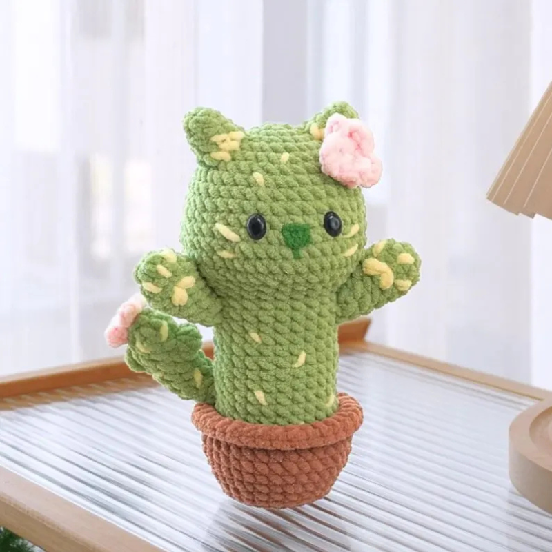 Cactus Cat Crochet Patterns Bundle, Pretty Cactus Cat Pdf Pattern