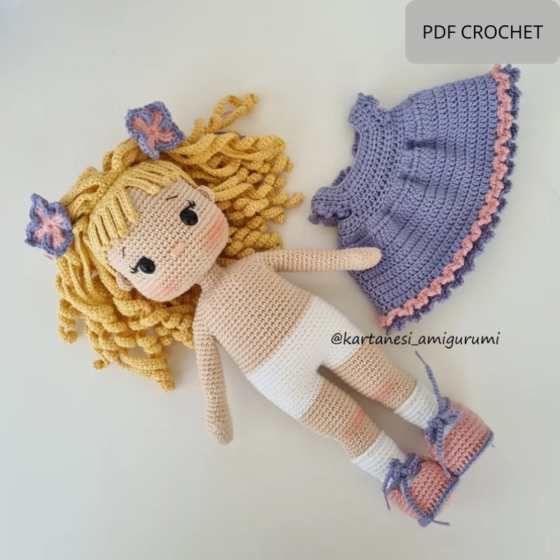 Nelly Crochet Doll Pattern: Amigurumi PDF Tutorial
