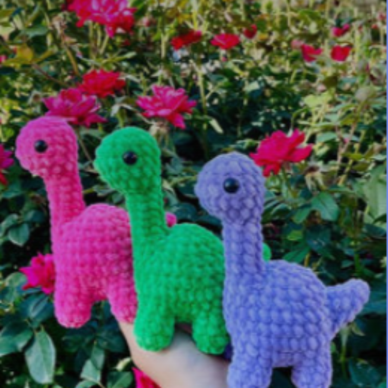 Dinosaur Crochet Pattern Beginner-Friendly Toy Pdf Pattern
