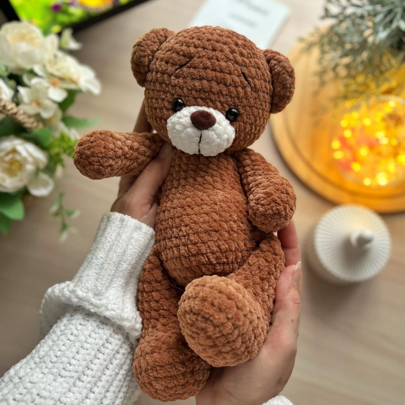 Plush Teddy Bear Crochet Pattern • Beginner Amigurumi Pdf Pattern