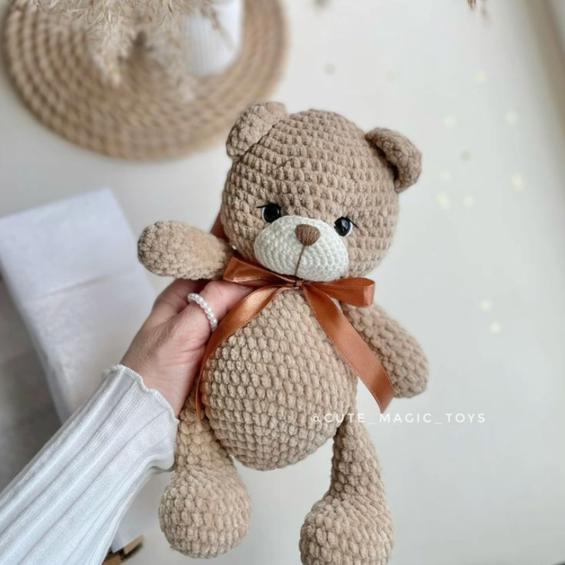 Plush Teddy Bear Crochet Pattern • Beginner Amigurumi Pdf Pattern